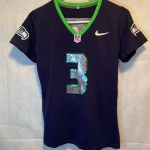 Seattle Seahawks Russel Wilson Glam Jersey